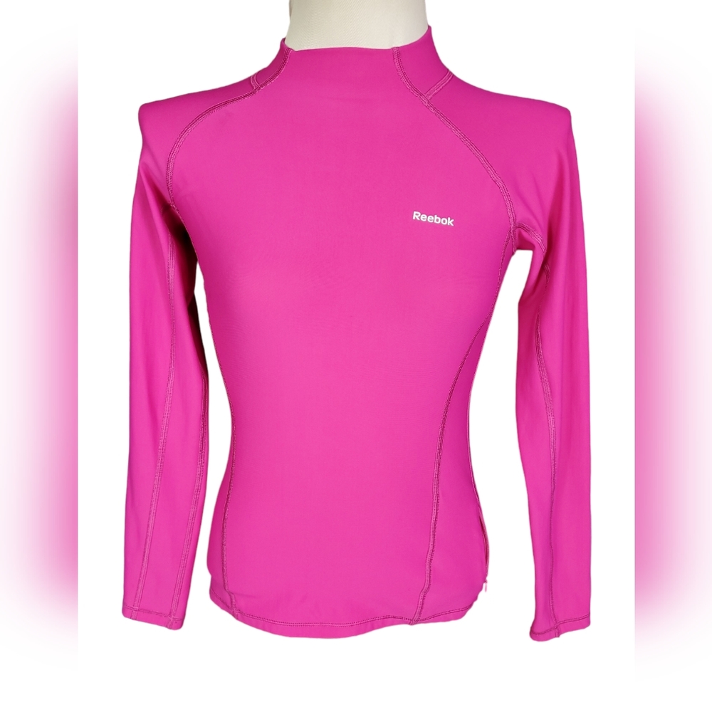 Reebok Womens Jacket Sz XS Pink Zipper Pocket Logo